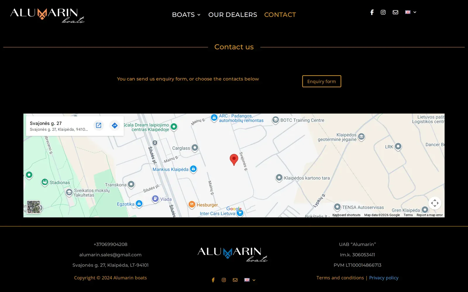 alumarin.com – kontaktai