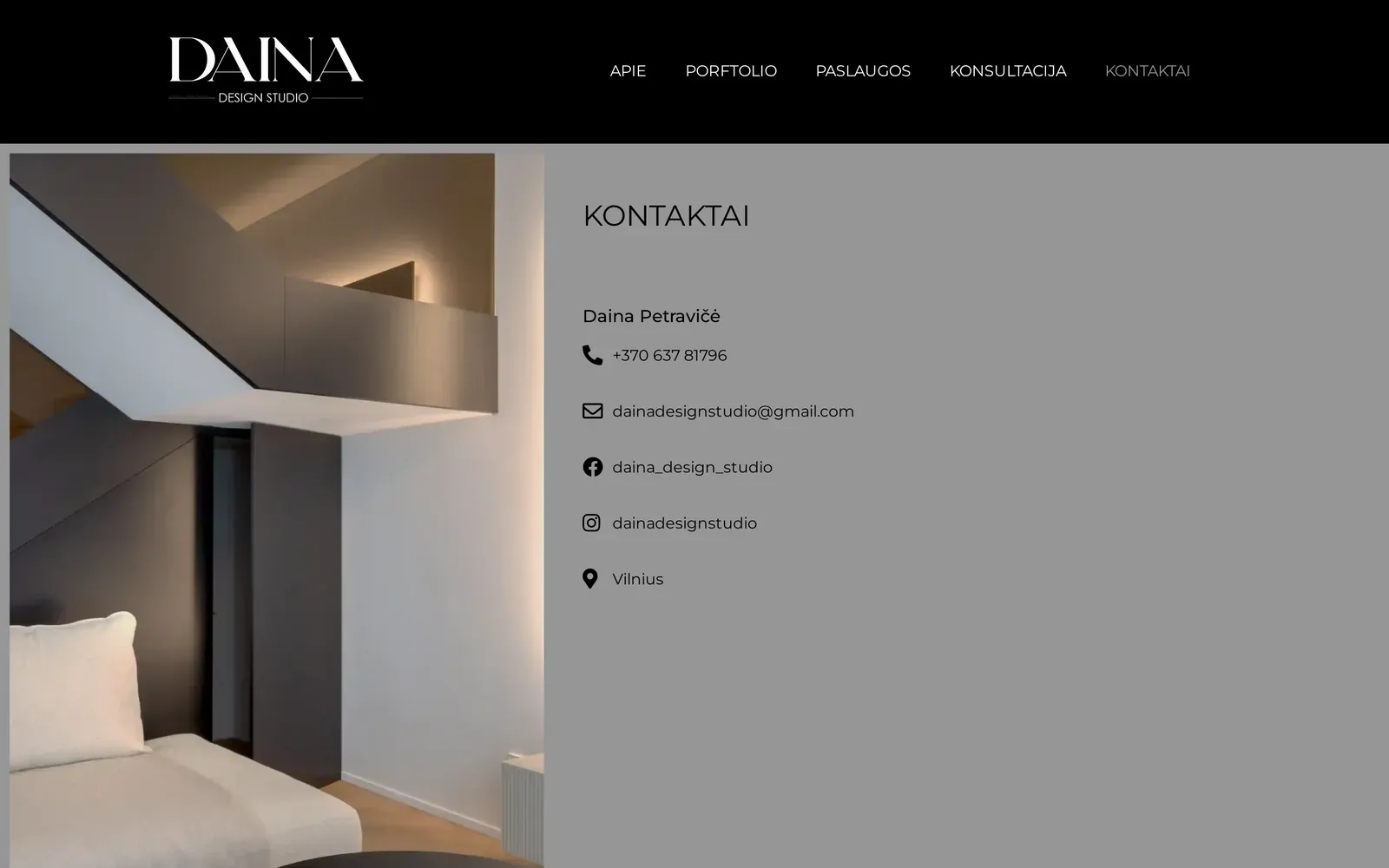 dainadesignstudio.lt – kontaktai