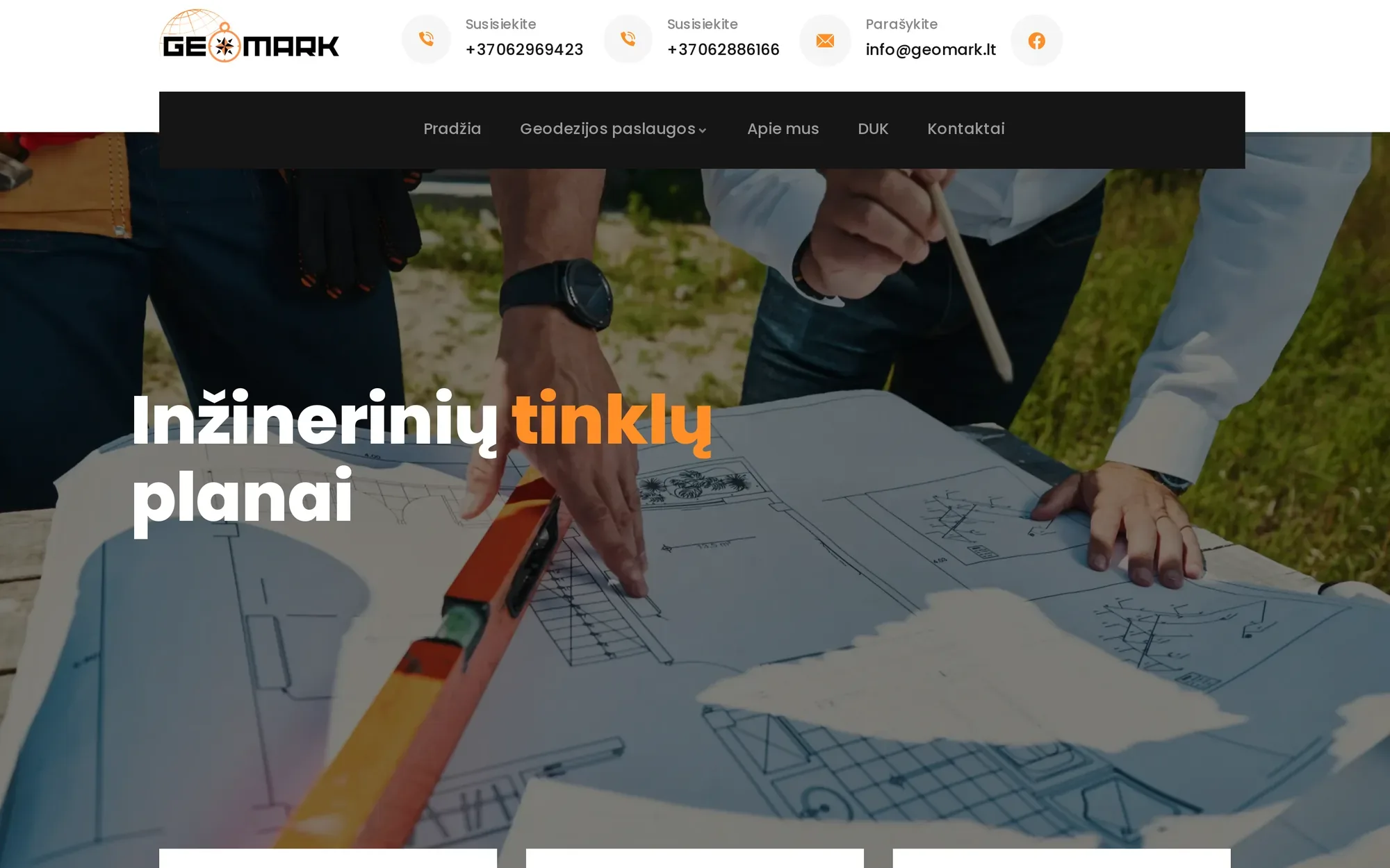 geomark.lt pradinis puslapis kompiuteryje