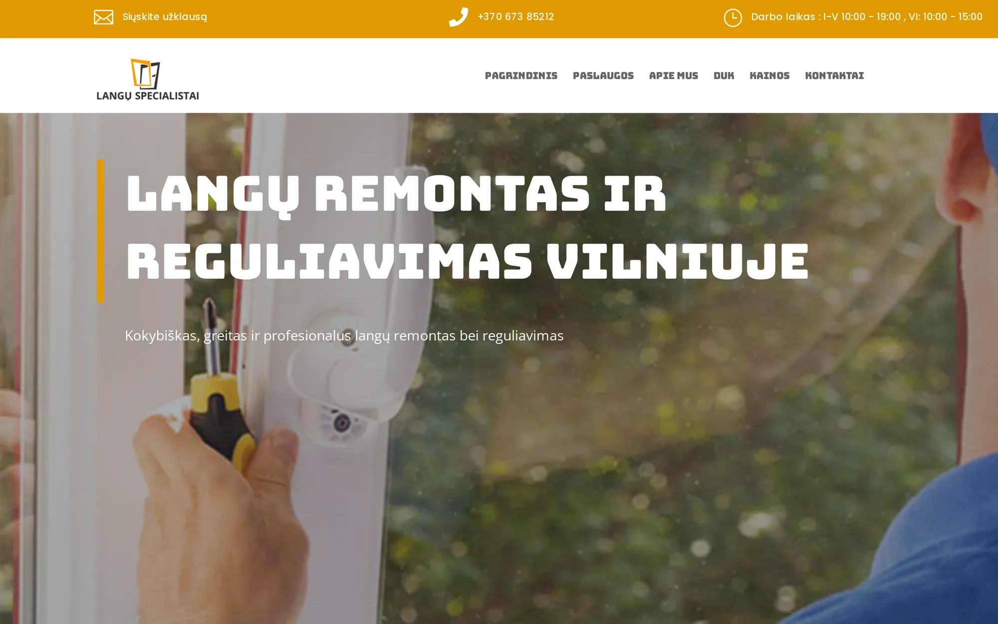 languspecialistai.lt pradinis puslapis kompiuteryje
