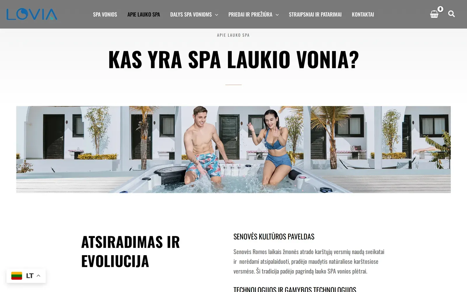 loviaspa.lt – informacinis puslapis apie SPA vonias
