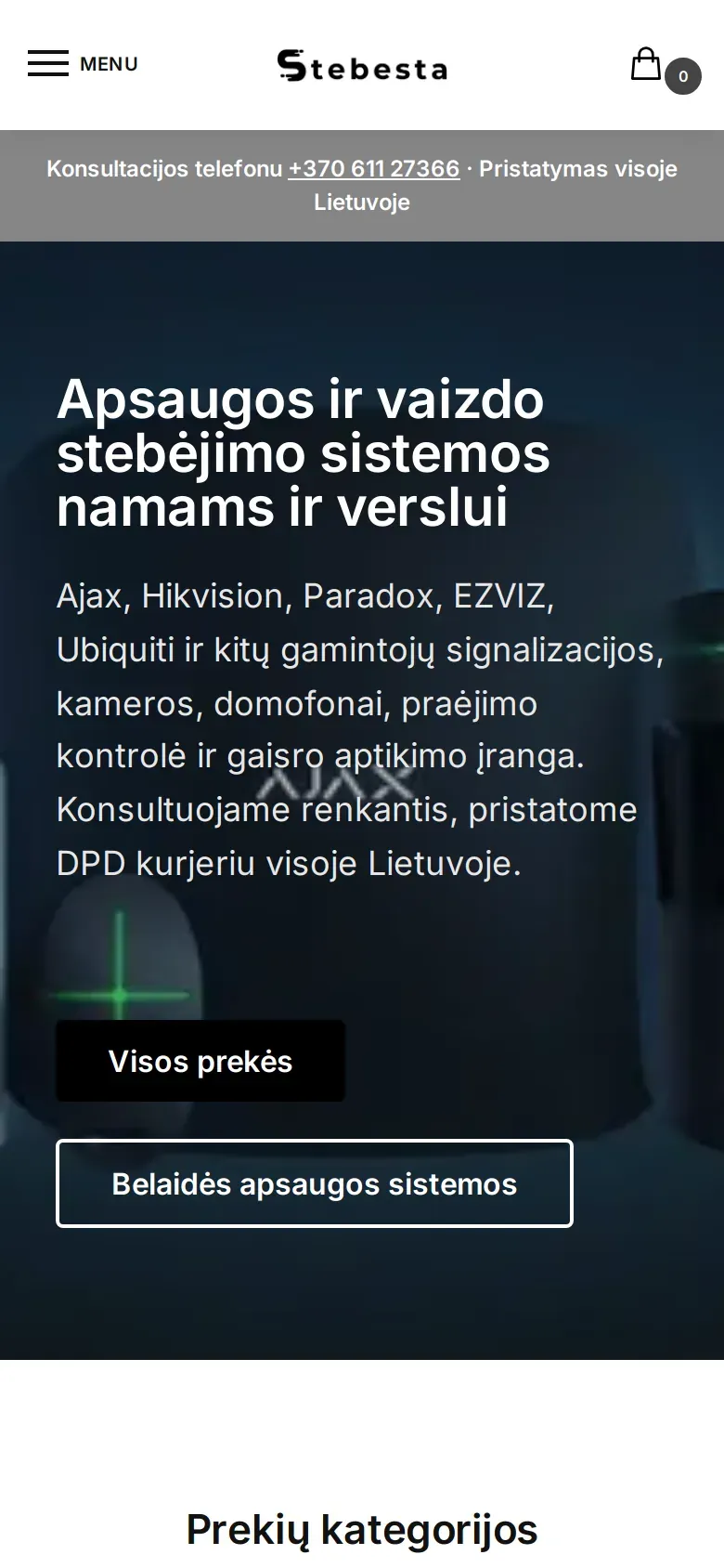 stebesta.lt pradinis puslapis telefone