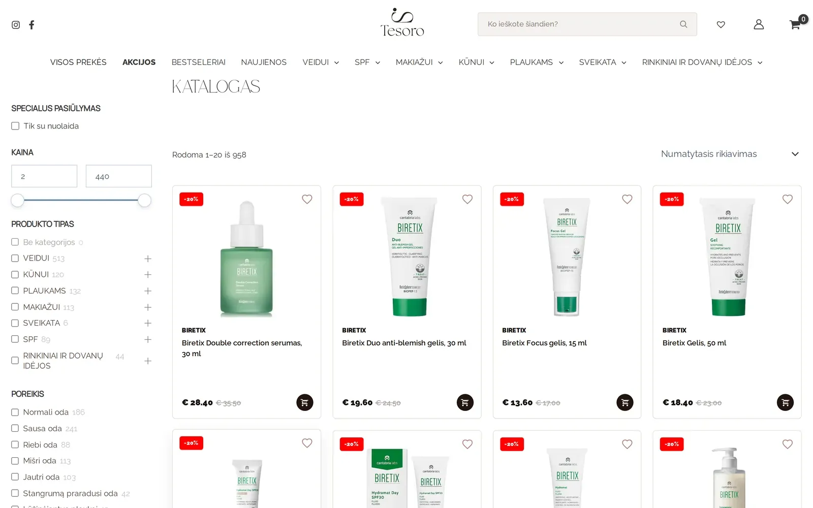 tesoro.lt – katalogas