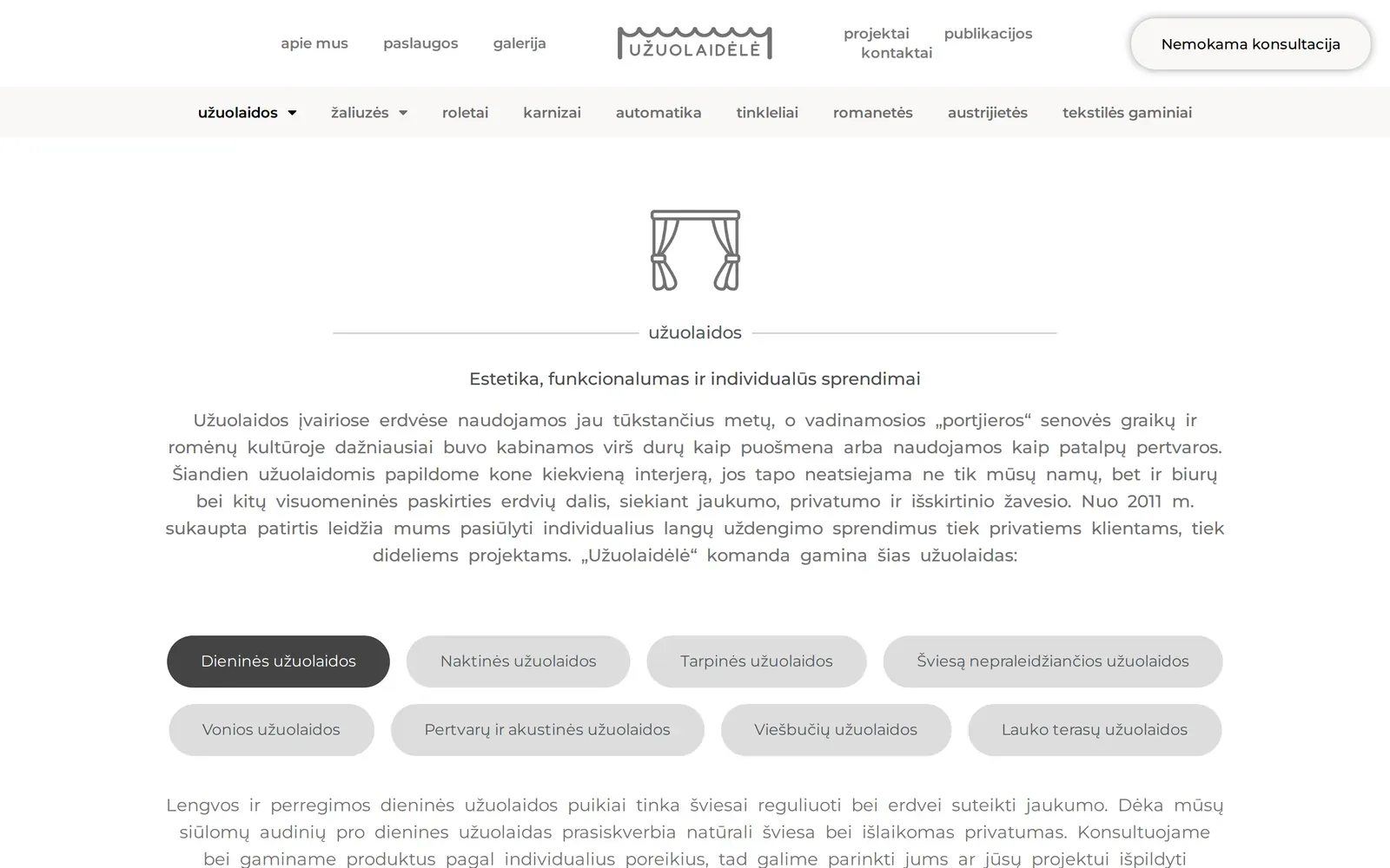 uzuolaidele.lt – užuolaidų puslapis