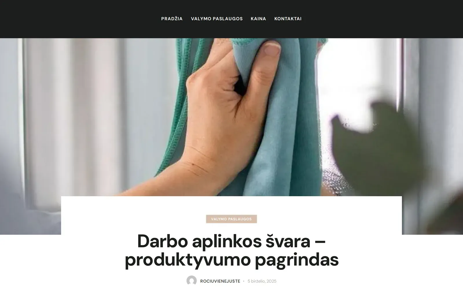 valymopaslaugos.com – tinklaraščio straipsnis
