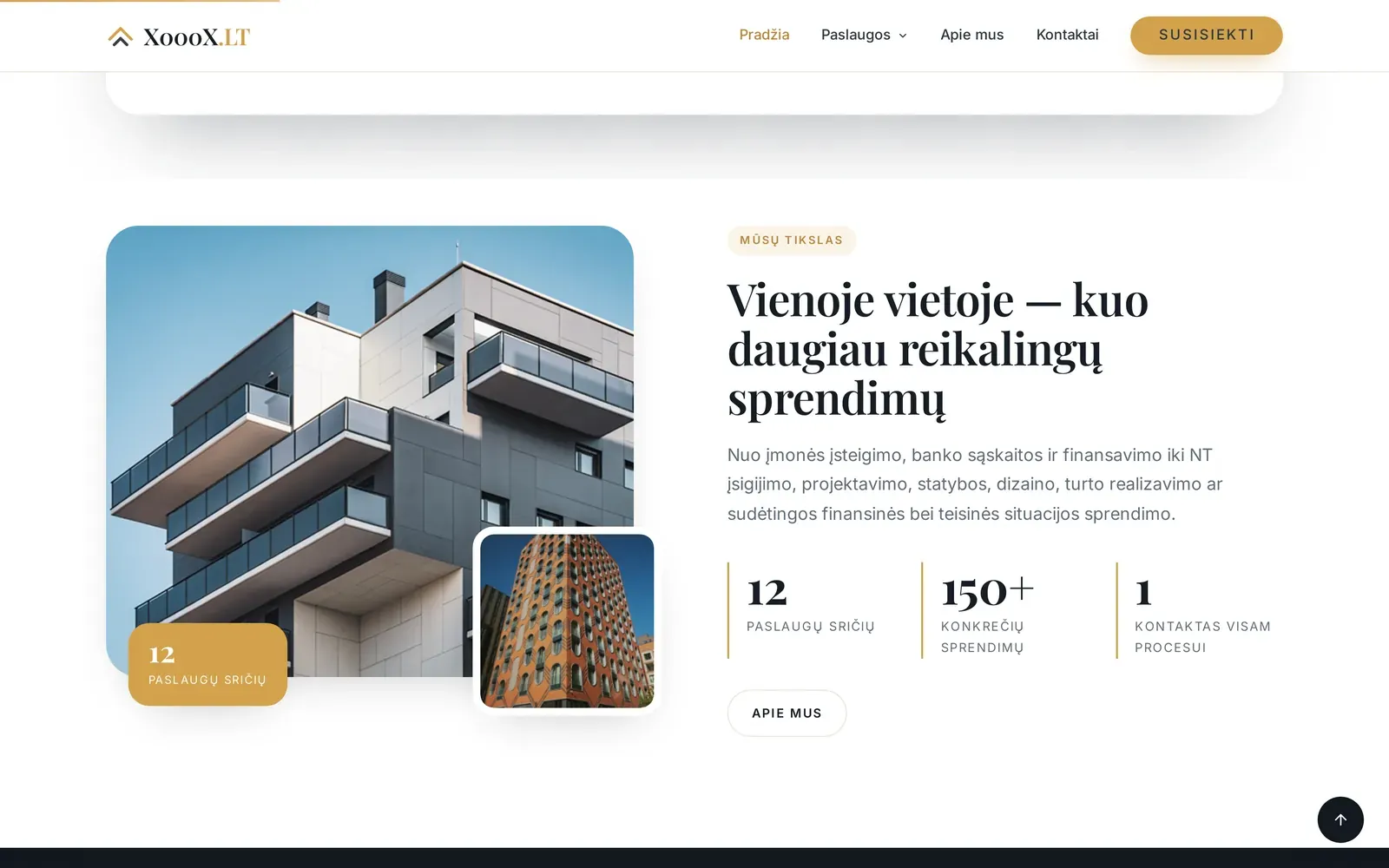 x000x.lt – pradinio puslapio sekcija